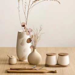New Ceramic Jar with Spoon Dinnerware|Kitchen & Dining Accessories