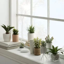 Discount Ceramic Potted Tropical Plant Artificial Plants