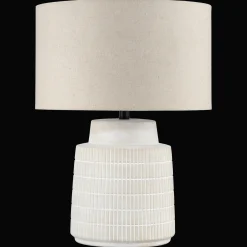 Clearance Ceramic Ribbed Table Lamp Table Lamps