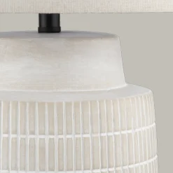 Clearance Ceramic Ribbed Table Lamp Table Lamps
