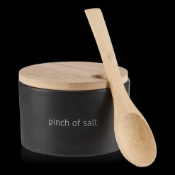 Online Ceramic Salt Jar with Bamboo Lid and Spoon Dinnerware|Kitchen & Dining Accessories
