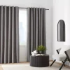 Hot Charcoal Chambray Blackout Curtain Sheer Curtains & Window Sheer Panels|Blackout Window Curtains