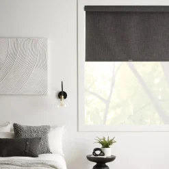 Outlet Charcoal Chita Cordless Blackout Roller Shade Window Blinds & Shades