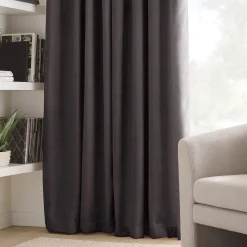 New Charcoal Emile Panel Curtain Sheer Curtains & Window Sheer Panels|Room Darkening & Light Filtering Curtains