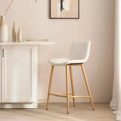 Clearance Chita Fabric and Metal Bar Stool Furniture Accessories|Bar & Counter Stools