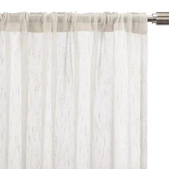 Outlet Cream Eneca Back-Tab/Rod-Pocket Curtain Sheer Curtains & Window Sheer Panels