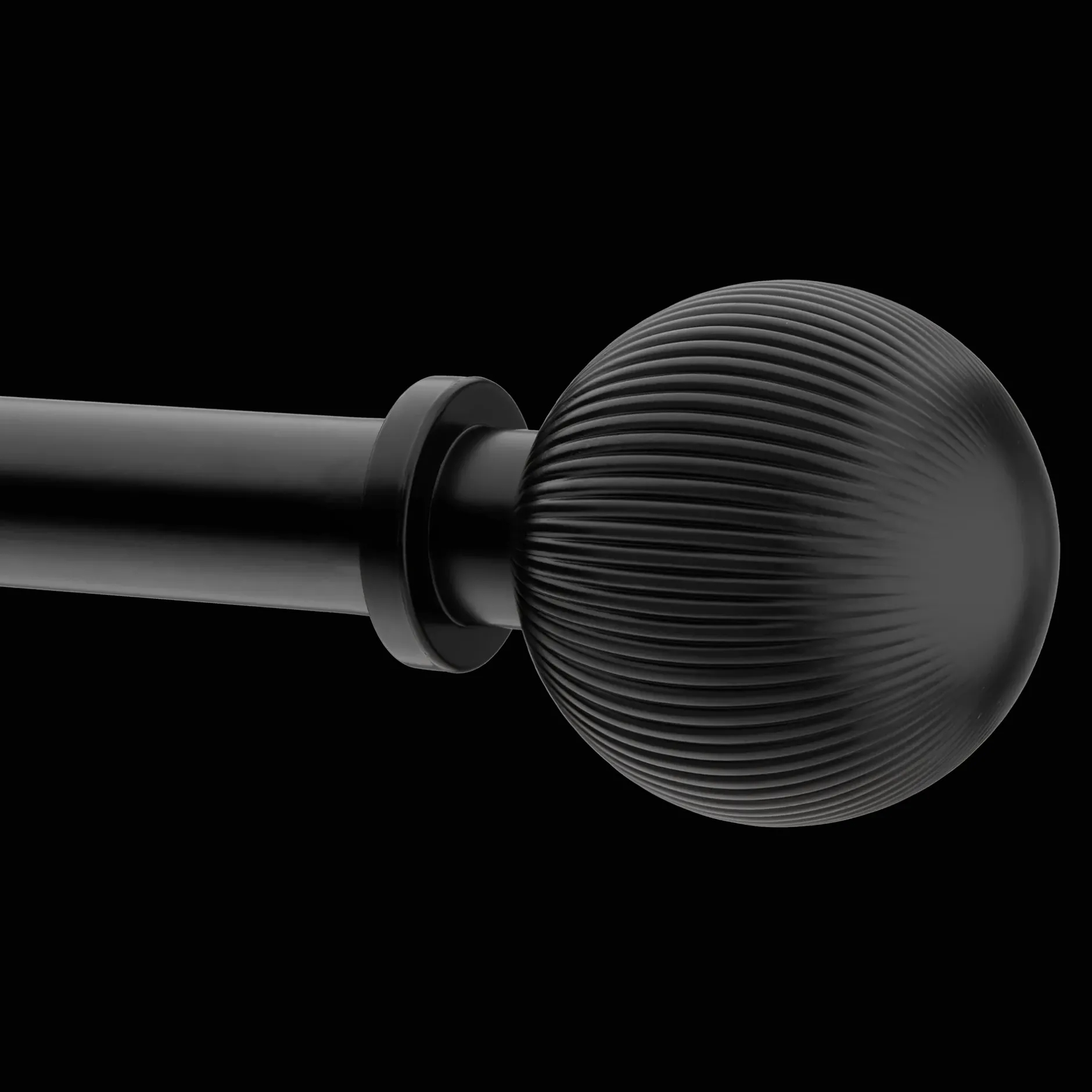 Outlet Curtain Rod Set - Diameter 22/25 mmBlack Curtain Rods