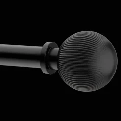 Outlet Curtain Rod Set - Diameter 22/25 mmBlack Curtain Rods