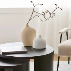 Online Curved Ceramic Table Vase Modern Decorative Vases|Home Decorative Items & Objects