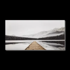 Best Dock with Mountain View Printed Canvas Printed & Photography Wall Art Canvases