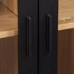 Discount 3-Door Black Wooden Buffet Furniture Accessories|Buffet Tables & Credenzas