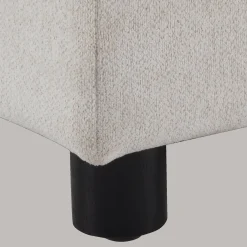 Online Fabric and Black Wood Bench Entryway Benches Ottomans And Poufs|Ottomans & Benches