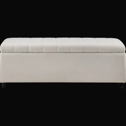 Online Fabric and Black Wood Bench Entryway Benches Ottomans And Poufs|Ottomans & Benches