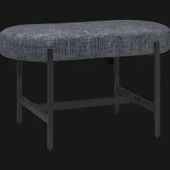 Outlet Fabric and Metal Bench Entryway Benches Ottomans And Poufs|Ottomans & Benches