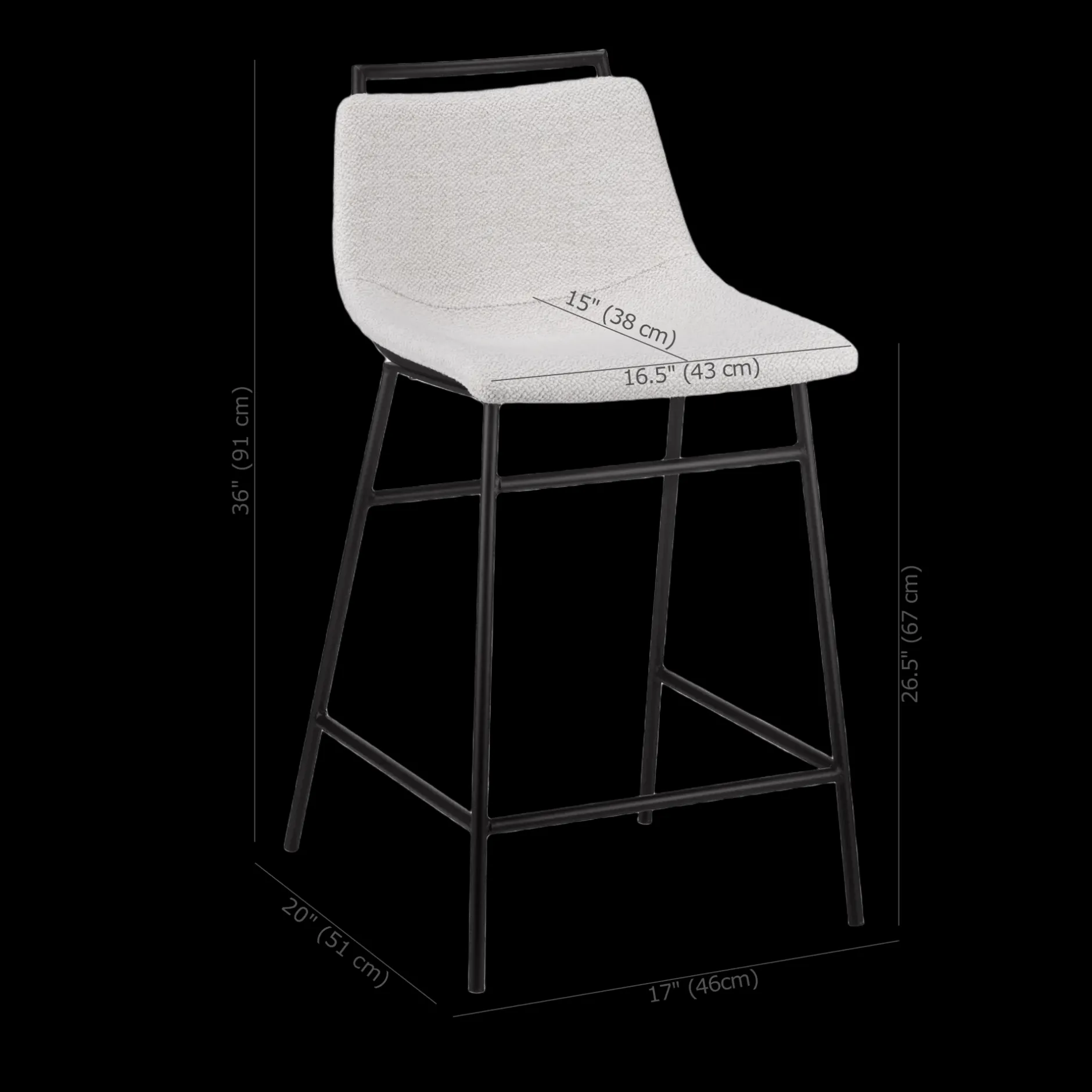 Online Fabric and Metal Counter Stool Bar & Counter Stools|Modern Bar & Counter Stools