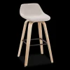 Fabric and Natural Wood Stool Furniture Accessories|Bar & Counter Stools
