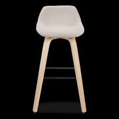 Fabric and Natural Wood Stool Furniture Accessories|Bar & Counter Stools