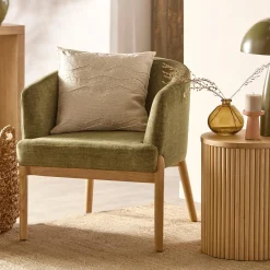 Discount Fabric and Wood Accent Chair Accent Chairs & Sofas|Accent Chairs