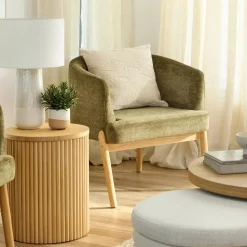 Discount Fabric and Wood Accent Chair Accent Chairs & Sofas|Accent Chairs