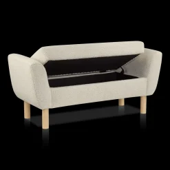 Hot Fabric and Wood Bench Entryway Benches Ottomans And Poufs|Ottomans & Benches