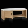 Hot Fabric and Wood Bench with Shoe Rack and Storage Entryway Benches Ottomans And Poufs|Ottomans & Benches