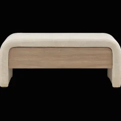 Hot Fabric and Wood Bench with Storage Entryway Benches Ottomans And Poufs|Ottomans & Benches