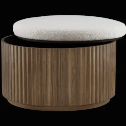 Clearance Fabric and Wood Ottoman with Storage Entryway Benches Ottomans And Poufs|Ottomans & Benches