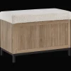 Fabric and Wood Ottoman with Storage Entryway Benches Ottomans And Poufs|Ottomans & Benches