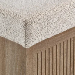 Fabric and Wood Ottoman with Storage Entryway Benches Ottomans And Poufs|Ottomans & Benches