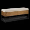 New Fabric Wood and Metal Storage Bench with Shoe Rack Entryway Benches Ottomans And Poufs|Ottomans & Benches