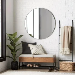 New Fabric Wood and Metal Storage Bench with Shoe Rack Entryway Benches Ottomans And Poufs|Ottomans & Benches