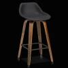 Online Faux Leather and Walnut Wood Bar Stool Furniture Accessories|Bar & Counter Stools