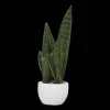 Outlet Faux Rattan Ceramic Pot with Artificial Plant Artificial Plants