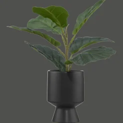 Ficus in black ceramic pot Artificial Plants