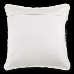 Frans Fringed White Decorative Pillow Decorative Throw Pillows