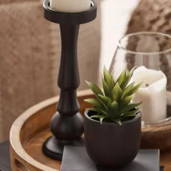 Hot Glass and Wood Candle Holder Home Decorative Items & Objects|Candles & Candle Stick Holders