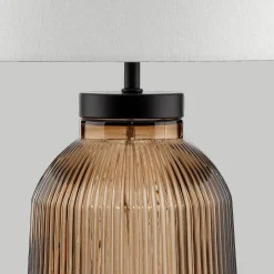 Glass Ribbed Table Lamp Table Lamps