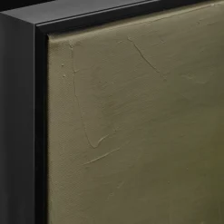 Green Abstract Framed Art Oil Paintings