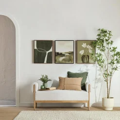 Clearance Green Abstract Framed Art Oil Paintings