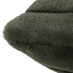 Discount Green Cougar Faux Fur Throw Pillow Decorative Throw Pillows