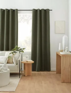 Discount Green Dion Blackout Curtain Sheer Curtains & Window Sheer Panels|Blackout Window Curtains