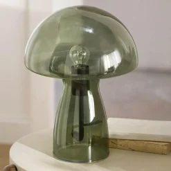 Online Green Glass Mushroom Table Lamp Table Lamps