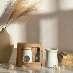 Outlet Green Tea Oil Burner Gift Set Candles & Candle Stick Holders