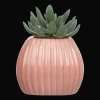 Online Greenery in Pink Ribbed Vase Junior Decorative Accessories