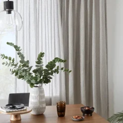 Sale Grey Eneca Back-Tab/Rod-Pocket Curtain Sheer Curtains & Window Sheer Panels