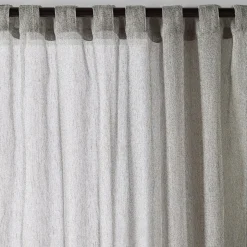 Sale Grey Eneca Back-Tab/Rod-Pocket Curtain Sheer Curtains & Window Sheer Panels