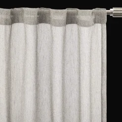 Sale Grey Eneca Back-Tab/Rod-Pocket Curtain Sheer Curtains & Window Sheer Panels