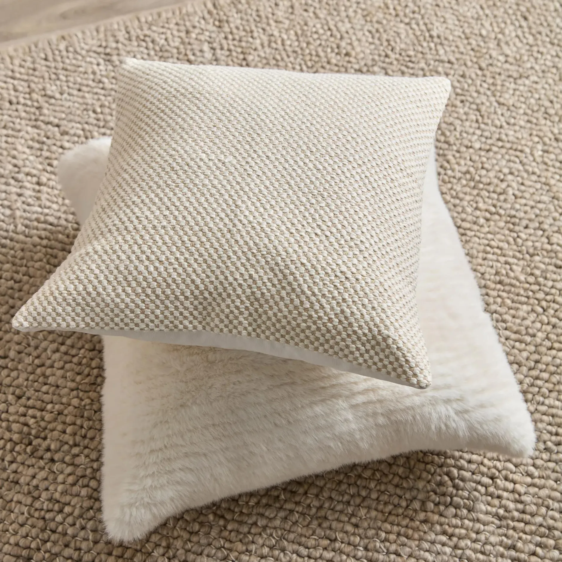 Clearance Grey Maddox Faux Fur Decorative Pillow Decorative Throw Pillows