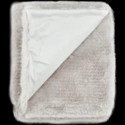 Outlet Grey Maddox Faux Fur Throw Decorative Throws & Blankets