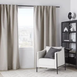 Outlet Grey Ortega Blackout Back-Tab Curtain Sheer Curtains & Window Sheer Panels|Blackout Window Curtains